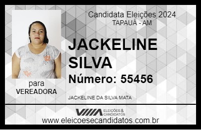 Candidato JACKELINE SILVA 2024 - TAPAUÁ - Eleições