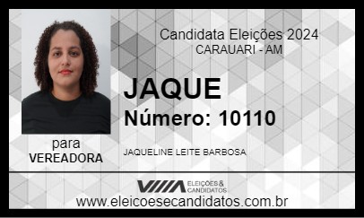 Candidato JAQUE 2024 - CARAUARI - Eleições