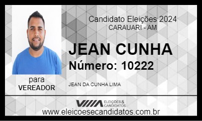 Candidato JEAN CUNHA 2024 - CARAUARI - Eleições