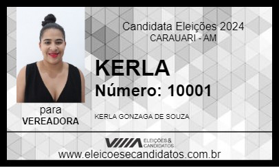 Candidato KERLA 2024 - CARAUARI - Eleições