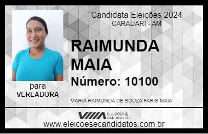 Candidato RAIMUNDA MAIA 2024 - CARAUARI - Eleições