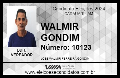 Candidato WALMIR GONDIM 2024 - CARAUARI - Eleições