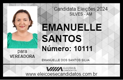 Candidato EMANUELLE SANTOS 2024 - SILVES - Eleições