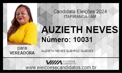 Candidato AUZIETH NEVES 2024 - ITAPIRANGA - Eleições