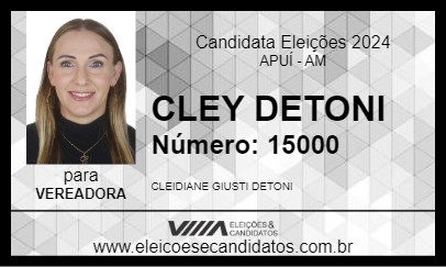 Candidato CLEY DETONI 2024 - APUÍ - Eleições