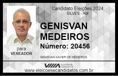 Candidato GENISVAN MEDEIROS 2024 - SILVES - Eleições