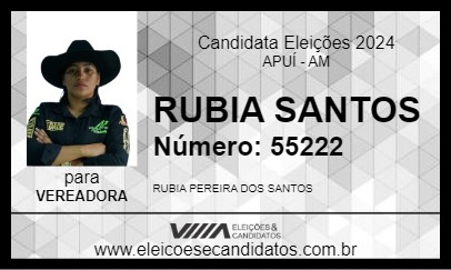 Candidato RUBIA SANTOS 2024 - APUÍ - Eleições