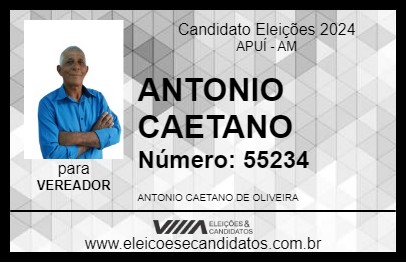 Candidato ANTONIO CAETANO 2024 - APUÍ - Eleições