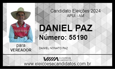 Candidato DANIEL PAZ 2024 - APUÍ - Eleições