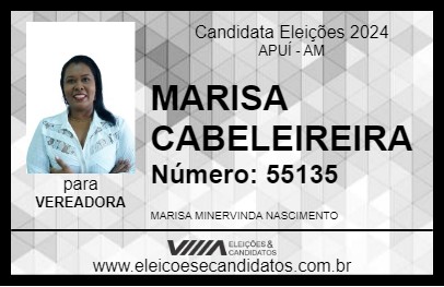 Candidato MARISA CABELEIREIRA 2024 - APUÍ - Eleições