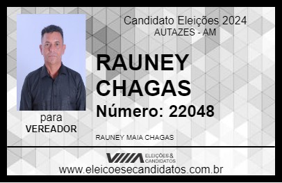 Candidato RAUNEY CHAGAS 2024 - AUTAZES - Eleições