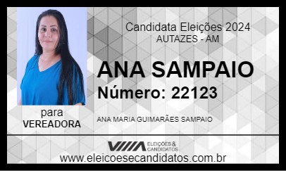 Candidato ANA SAMPAIO 2024 - AUTAZES - Eleições