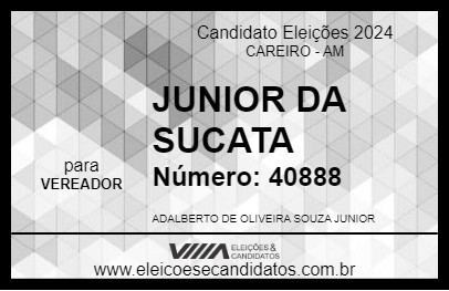 Candidato JUNIOR DA SUCATA 2024 - CAREIRO - Eleições