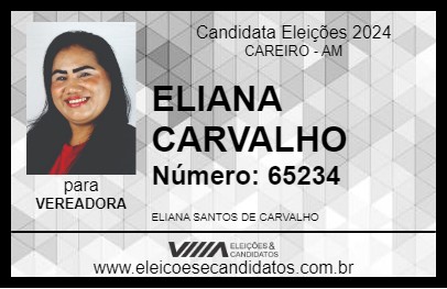 Candidato ELIANA CARVALHO 2024 - CAREIRO - Eleições