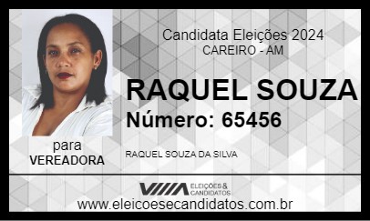 Candidato RAQUEL SOUZA 2024 - CAREIRO - Eleições