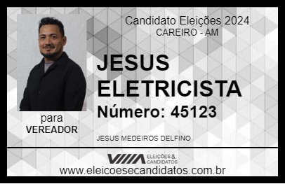 Candidato JESUS ELETRICISTA 2024 - CAREIRO - Eleições