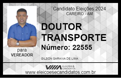 Candidato DOUTOR TRANSPORTE 2024 - CAREIRO - Eleições