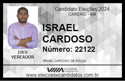 Candidato ISRAEL CARDOSO 2024 - CAREIRO - Eleições