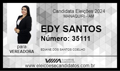 Candidato EDY SANTOS 2024 - MANAQUIRI - Eleições