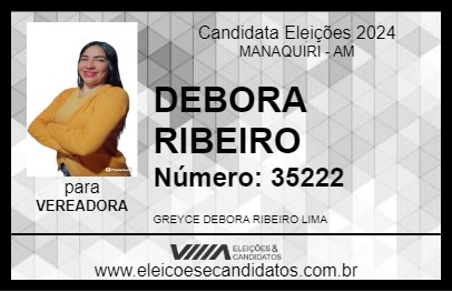 Candidato DEBORA RIBEIRO 2024 - MANAQUIRI - Eleições