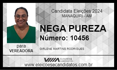 Candidato NEGA PUREZA 2024 - MANAQUIRI - Eleições