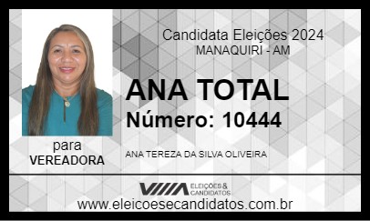 Candidato ANA TOTAL 2024 - MANAQUIRI - Eleições