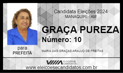 Candidato GRAÇA PUREZA 2024 - MANAQUIRI - Eleições