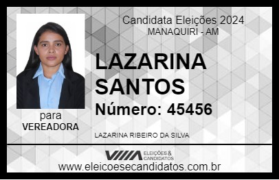 Candidato LAZARINA SANTOS 2024 - MANAQUIRI - Eleições