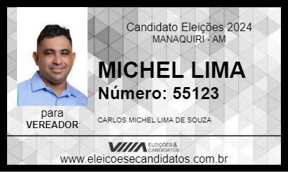 Candidato MICHEL LIMA 2024 - MANAQUIRI - Eleições