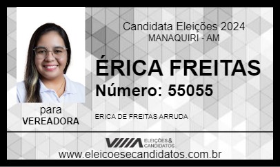 Candidato ÉRICA FREITAS 2024 - MANAQUIRI - Eleições