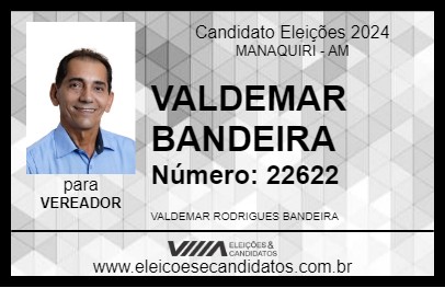 Candidato VALDEMAR BANDEIRA 2024 - MANAQUIRI - Eleições