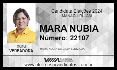 Candidato MARA NUBIA  2024 - MANAQUIRI - Eleições