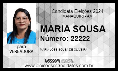 Candidato MARIA SOUSA 2024 - MANAQUIRI - Eleições