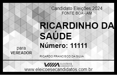 Candidato RICARDINHO DA SAÚDE 2024 - FONTE BOA - Eleições