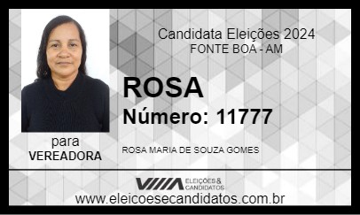 Candidato ROSA 2024 - FONTE BOA - Eleições