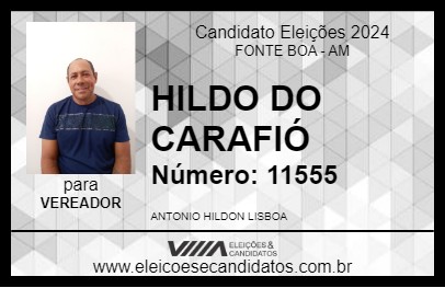 Candidato HILDO DO CARAFIÓ 2024 - FONTE BOA - Eleições