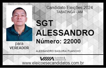 Candidato SGT ALESSANDRO 2024 - TABATINGA - Eleições