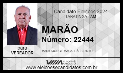 Candidato MARÃO 2024 - TABATINGA - Eleições