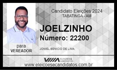 Candidato JOELZINHO 2024 - TABATINGA - Eleições