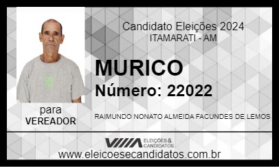 Candidato MURICO 2024 - ITAMARATI - Eleições