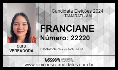 Candidato FRANCIANE 2024 - ITAMARATI - Eleições