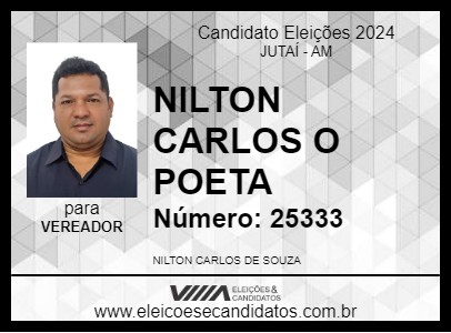 Candidato NILTON CARLOS O POETA 2024 - JUTAÍ - Eleições