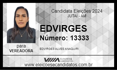 Candidato EDVIRGES 2024 - JUTAÍ - Eleições