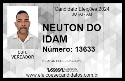 Candidato NEUTON DO IDAM 2024 - JUTAÍ - Eleições