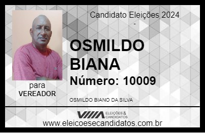 Candidato OSMILDO BIANA 2024 - JUTAÍ - Eleições