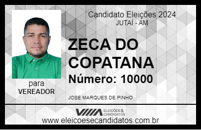 Candidato ZECA DO COPATANA 2024 - JUTAÍ - Eleições