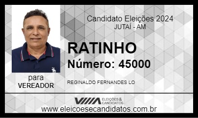 Candidato RATINHO 2024 - JUTAÍ - Eleições