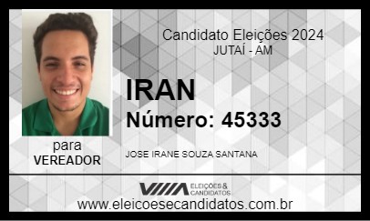 Candidato IRAN 2024 - JUTAÍ - Eleições