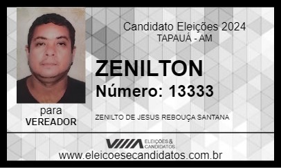 Candidato ZENILTON 2024 - TAPAUÁ - Eleições