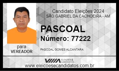 Candidato PASCOAL 2024 - SÃO GABRIEL DA CACHOEIRA - Eleições